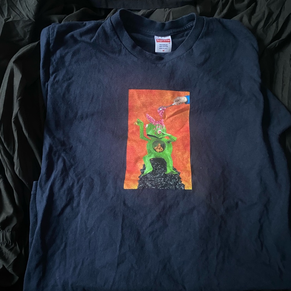 Supreme Navy Graphic Tee